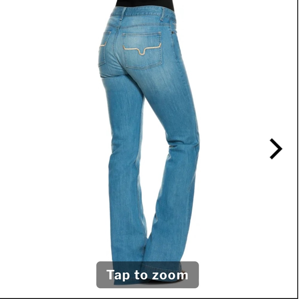 Kimes Ranch Women's Lola Soho Medium Wash Trouser Cut Flare Jeans